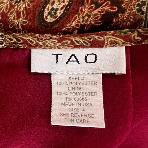 Y2K Vintage Paisley Pencil Skirt 4 | Whimsigoth Earthy Boho Academic USA Made - Picture 8 of 15